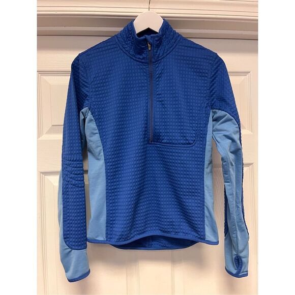 Nike Royal Blue Sphere Thermal Half Zip Warm Up Pullover sz S EUC - Picture 1 of 8